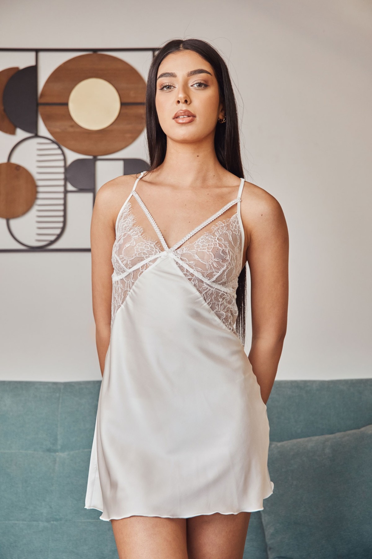 Nuisette Diamant en Satin de Soie