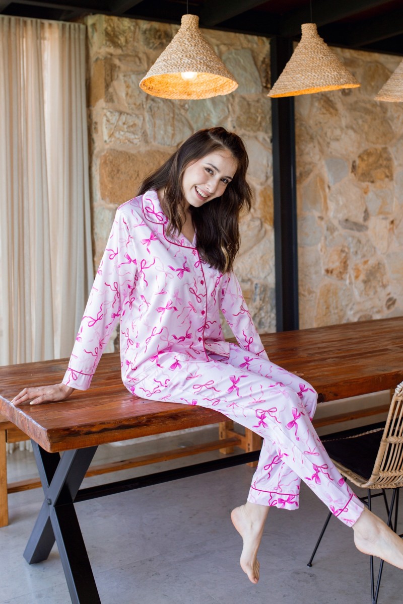 Pyjama femme satin style Boyfriend | Glossy Envy