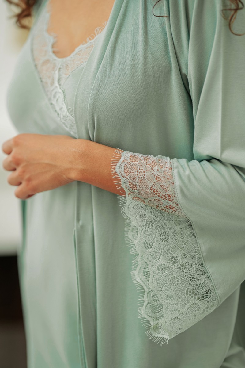 Pyjama maternité 2 pièces en coton-viscose