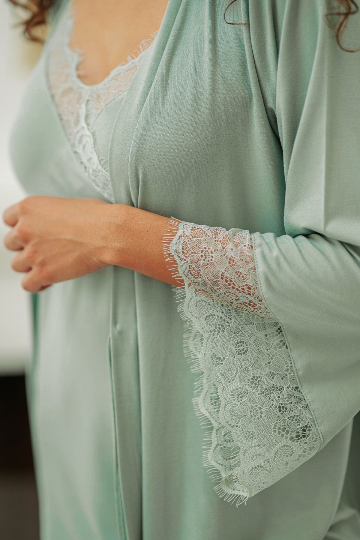 Pyjama maternité 2 pièces en coton-viscose