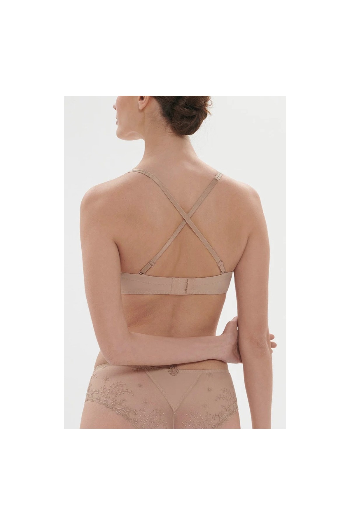 Soutien-gorge bandeau 1 pièce - délice chair - broderie guipure