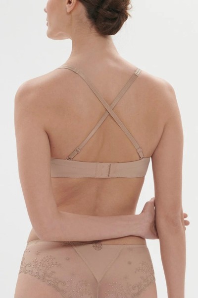 Soutien-gorge bandeau 1 pièce - délice chair - broderie guipure