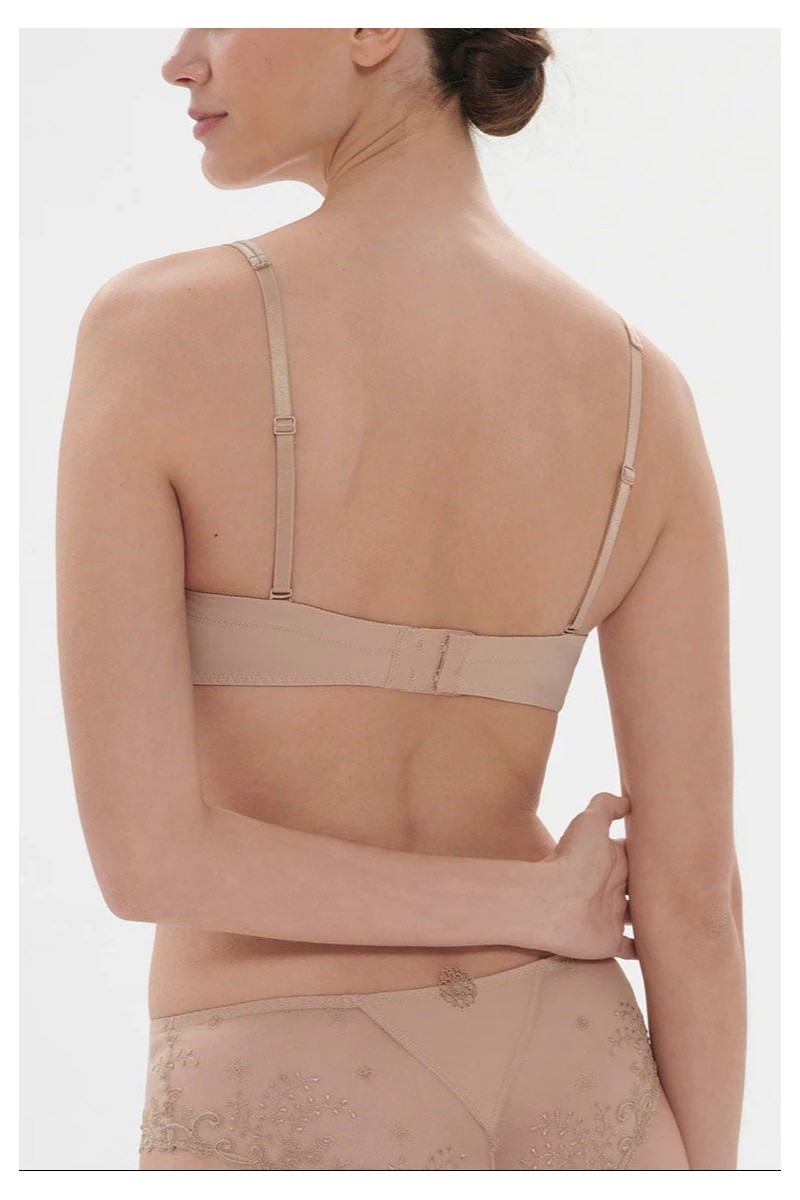 Soutien-gorge bandeau 1 pièce - délice chair - broderie guipure