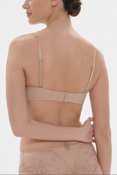 Soutien-gorge bandeau 1 pièce - délice chair - broderie guipure
