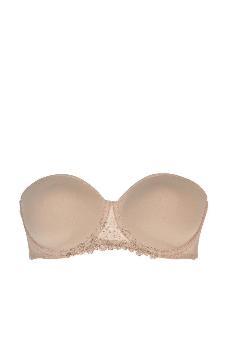Soutien-gorge bandeau 1 pièce - délice chair - broderie guipure