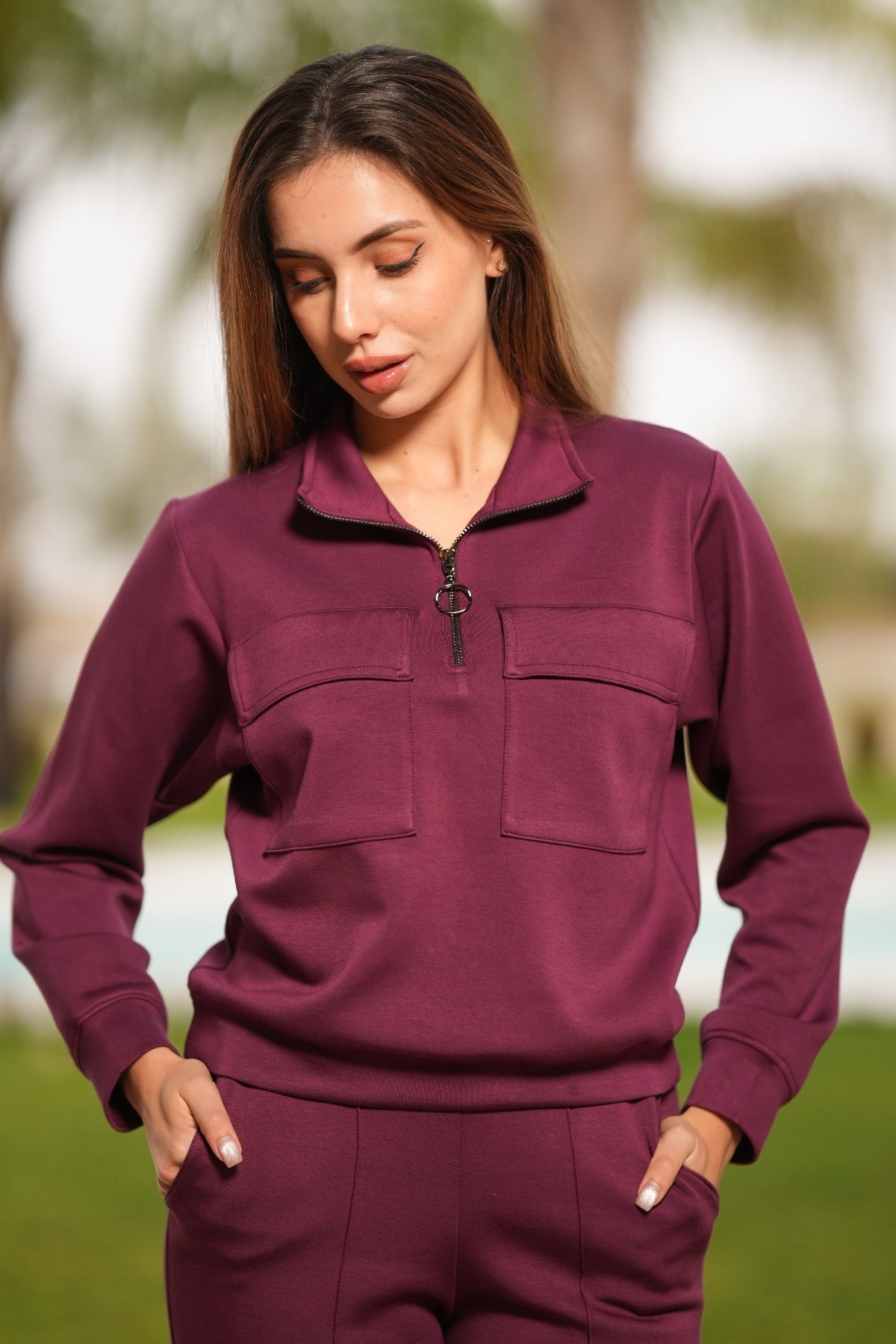 Ensemble jogging femme chic 2 pièces | Glossy Envy Tunisie