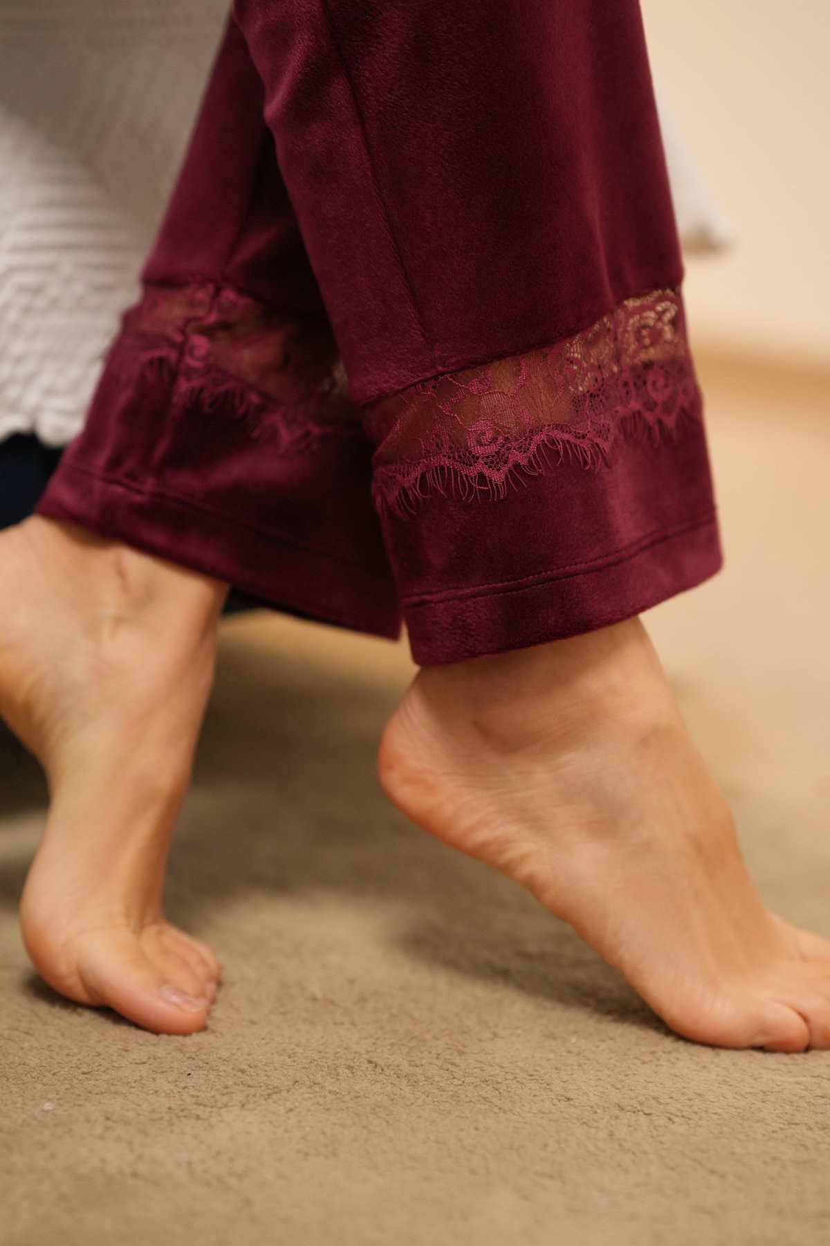 Ensemble pyjama 3 pièces velours femme