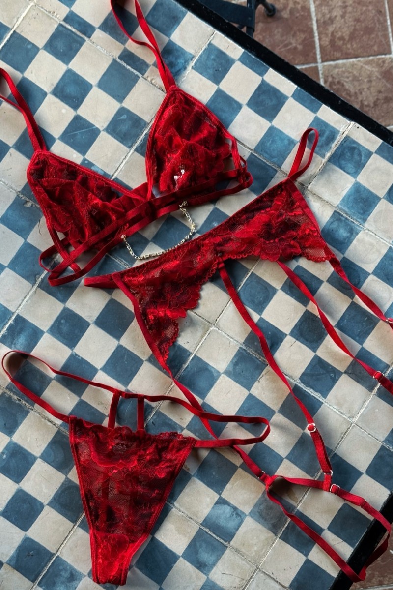 Ensemble lingerie sexy 3 pièces
