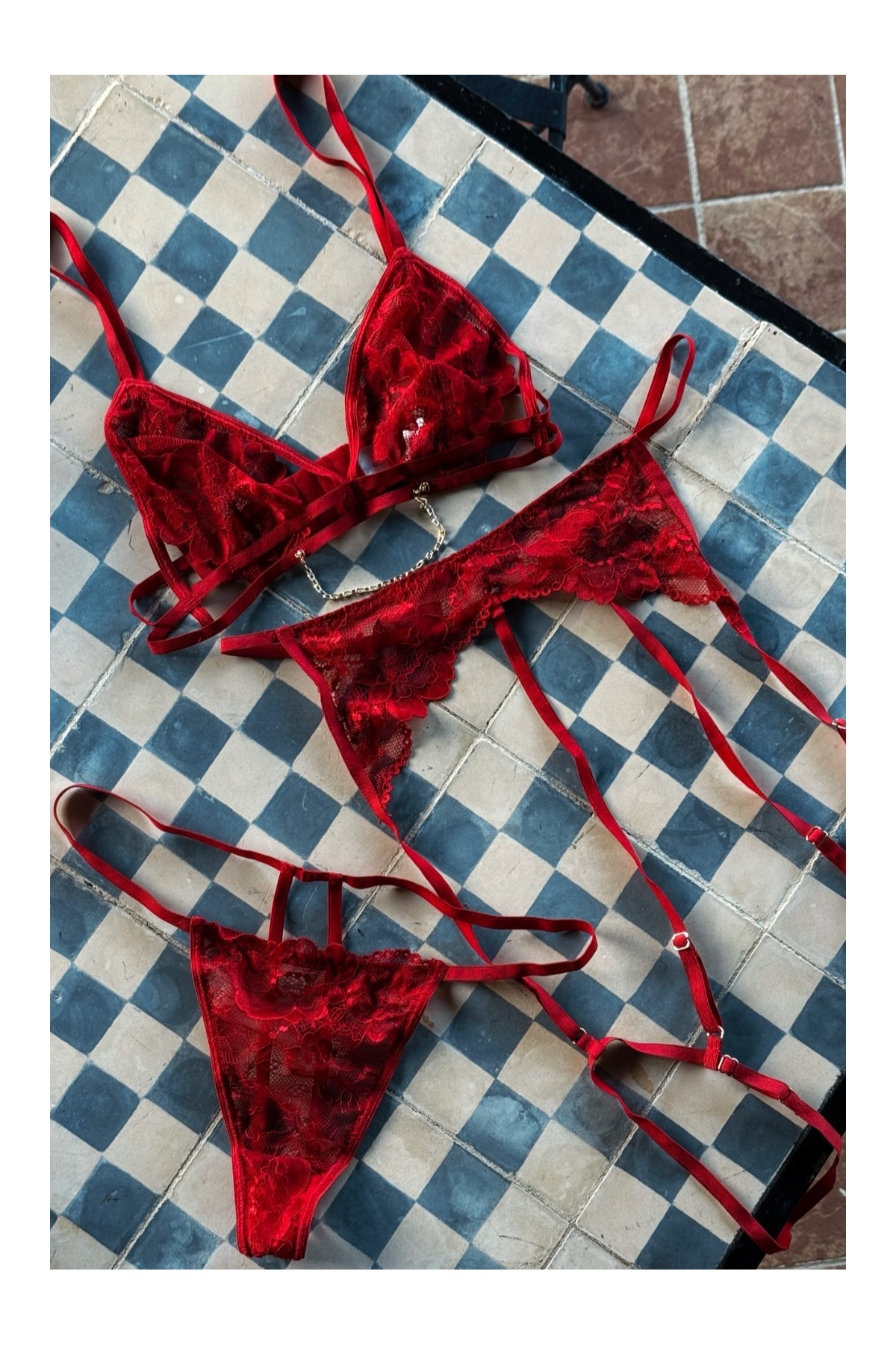 Ensemble lingerie sexy 3 pièces